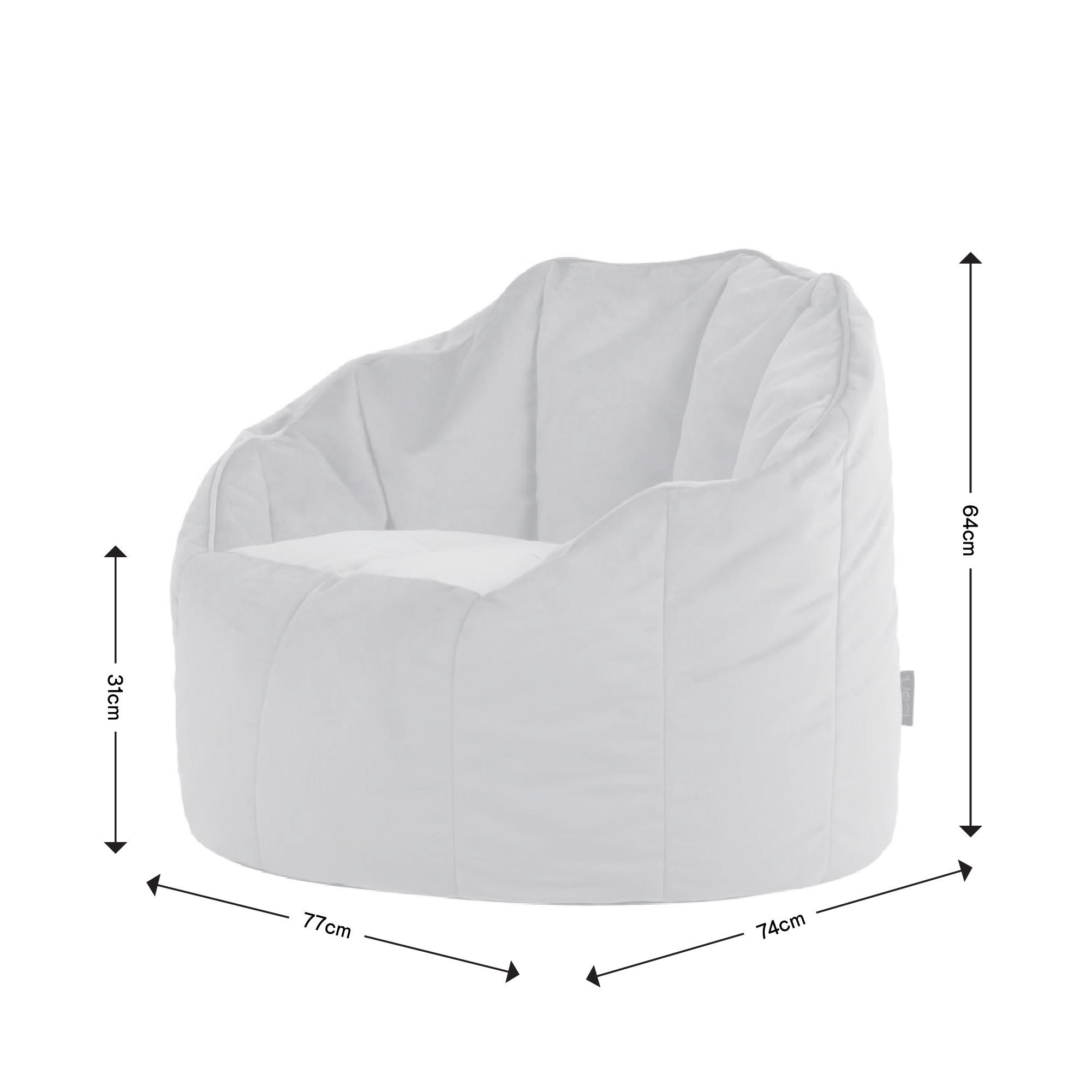 SITZSACK-SESSEL Sirena - Hellblau, Textil (77/64/64cm) - icon