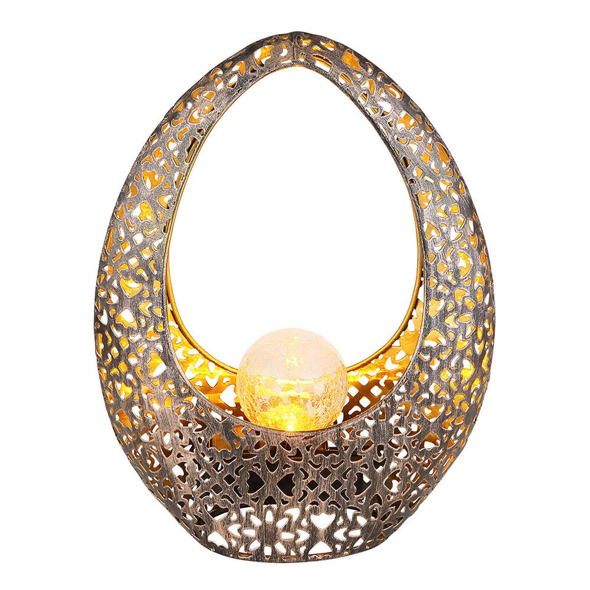 LED AUSSENLEUCHTE Bronze gemustert 2er Set - Bronzefarben, Glas (21.5/9.5/27.5cm) - Globo Lighting