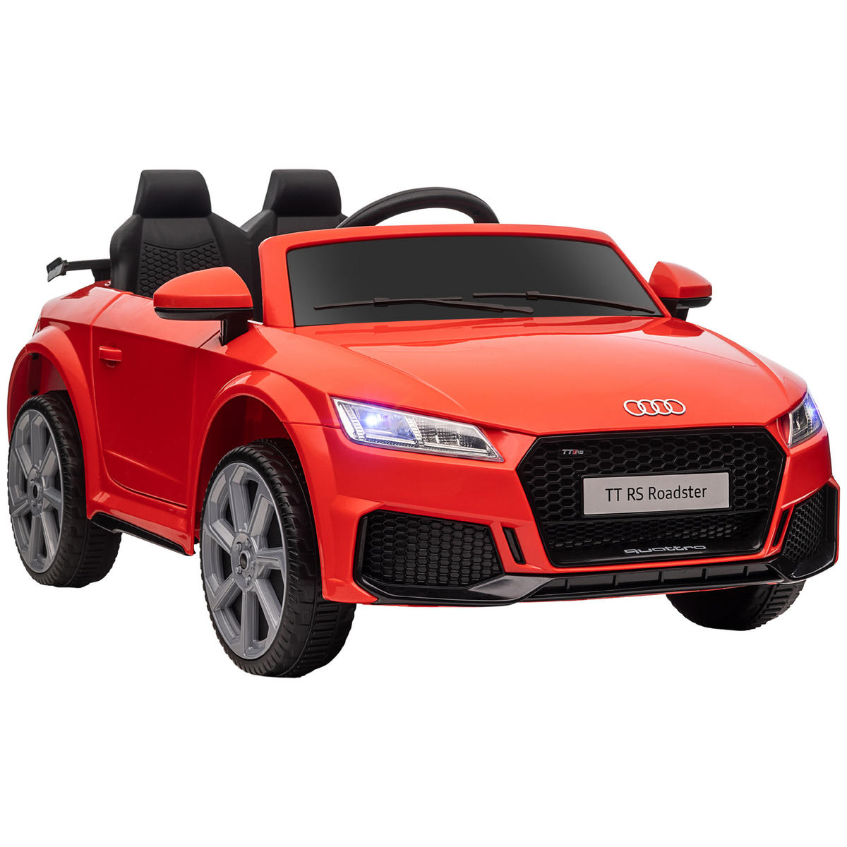 KINDER ELEKTROAUTO, Rot/Gelb, Kunststoff+ Eisen - Rot, Metall (102/60/44cm) - HOMCOM