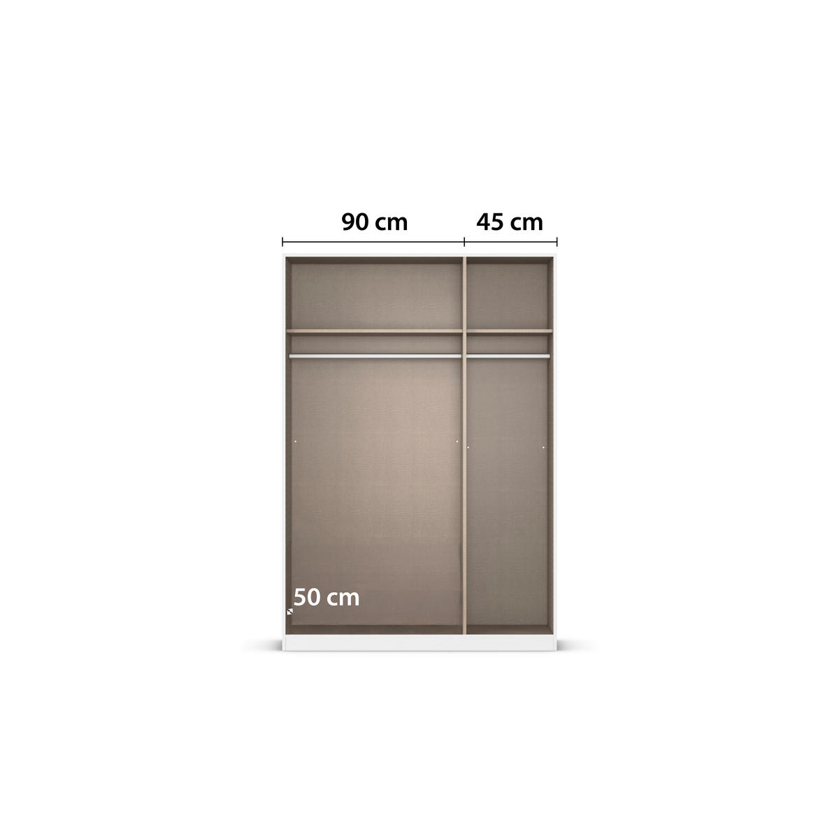 JUGENDZIMMER Frieda in Beige 5-teilig mit 3 türigem Kleiderschrank ohne Schubkästen, 90er Jugendbett, Nachttisch, Schreibtisch mit Container - Beige, Holzwerkstoff (80/200/120cm)