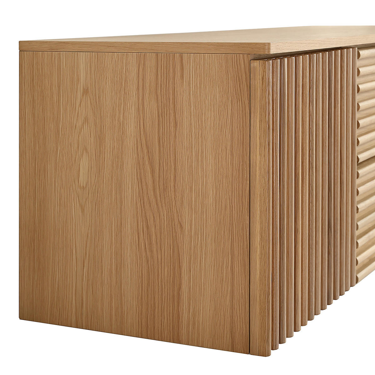 DOPPELWASCHTISCH - Echtholzfurnier - Eiche - Ohne Becken & Armatur - Braun, Holzwerkstoff (160/52/50cm) - home24