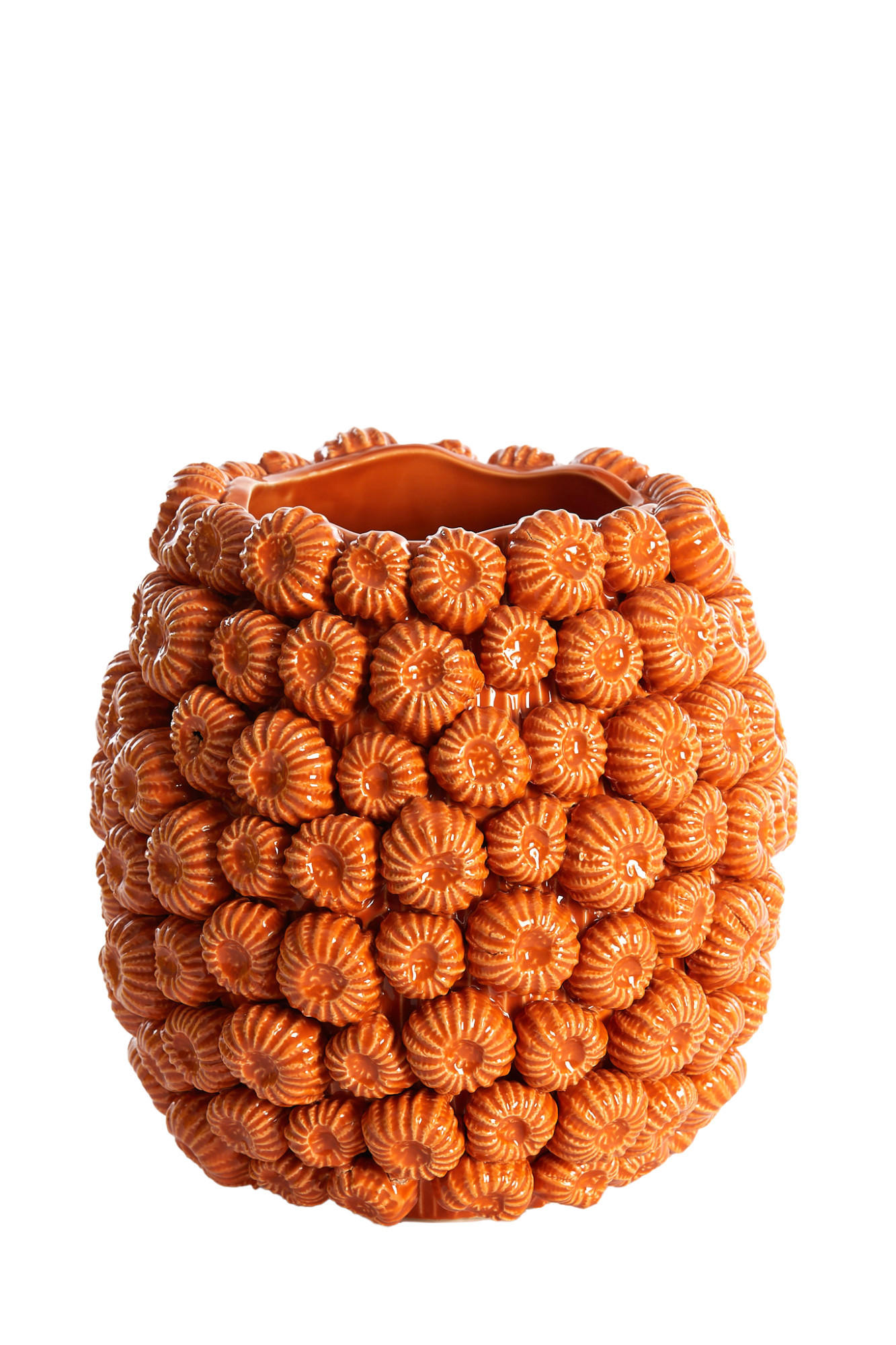 VASE Faliro Orange Ø26/26 cm - Orange, Keramik (26cm) - Light & Living