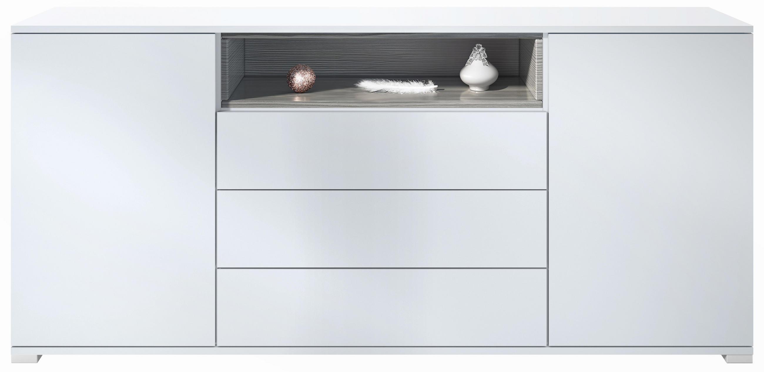 Vladon Sideboard Anthrazit 166.5x75.5x35 cm