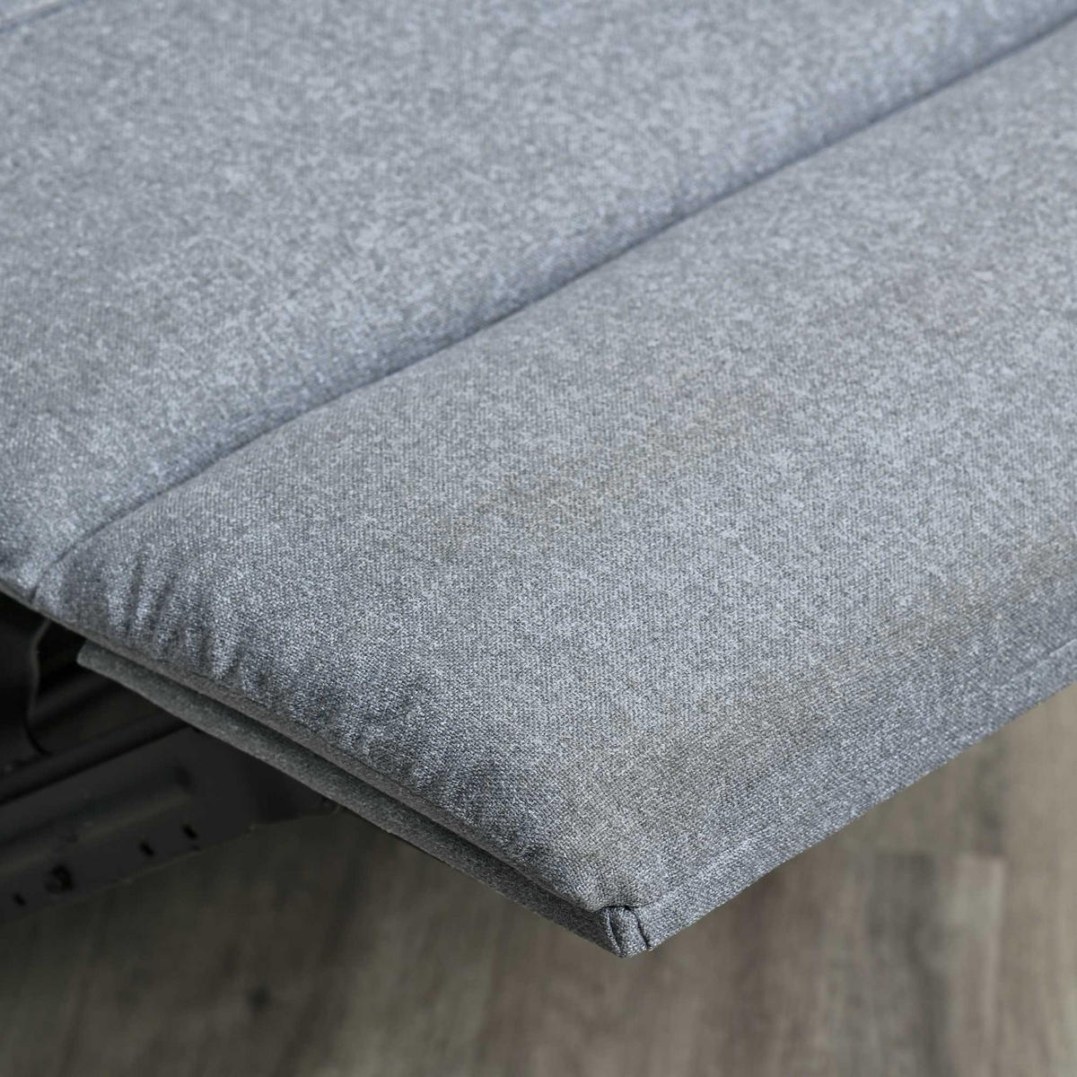 RELAXSESSEL mit Liegefunktion Fernsehsessel TV-Sessel mit Seitentasche Hellgrau - Hellgrau/Schwarz, Textil/Metall (96/98/87cm) - HOMCOM