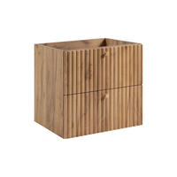 WASCHBECKENUNTERSCHRANK BELLO geriffelt Eiche Craft Gold 60/57/46 cm - Eichefarben, Holzwerkstoff/Metall (60.2/57/46cm) - Rodan