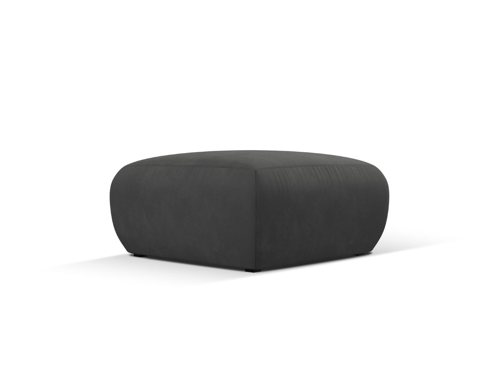 POUF Molino aus strukturiertem Stoff dunkelgrau - Dunkelgrau, Textil (75/36/75cm) - Micadoni