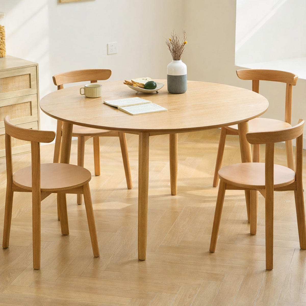 ESSTISCH Rund Braun 120 x 120 x 75 (cm) - Braun, Holz (120/120/75cm) - Nordlys