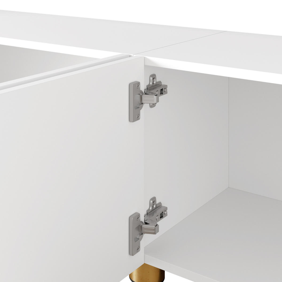 TV-SCHRANK mit 4 Türen 180 x 35 x 40 cm Weiß - Weiß, Holzwerkstoff (35/40/180cm) - Beauniv