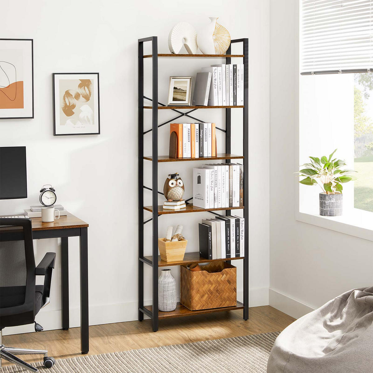 BÜCHERREGAL - Braun, Holzwerkstoff (30/186/66cm) - Hansiro