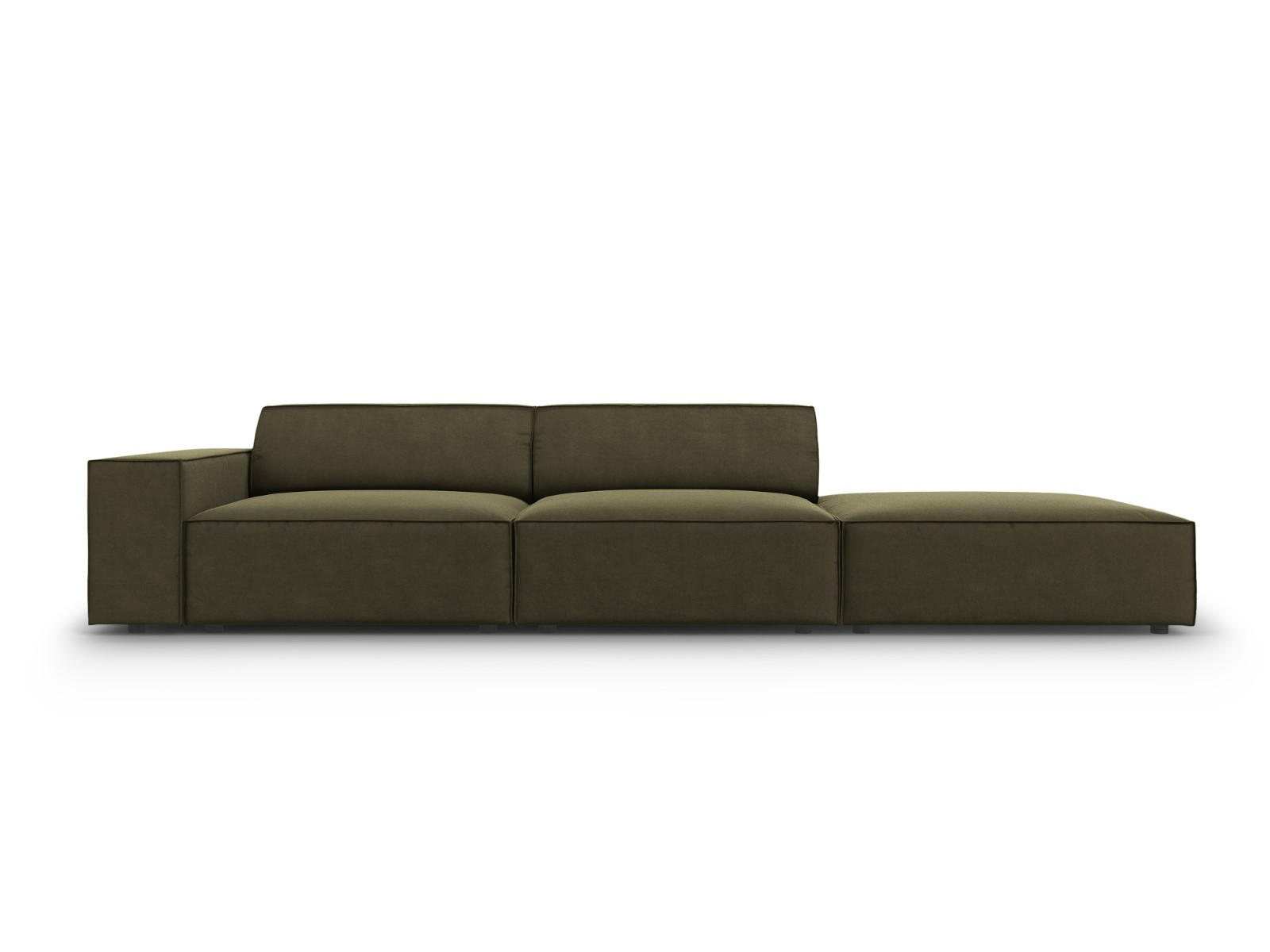 SOFA Jodie aus Samt grün 3 Sitzplätze - Grün, Textil (262/70/102cm) - Micadoni