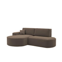 ECKSOFA Modena Pro - Komfort Und Stil Stoff Salvador Dunkelbraun Links - Dunkelbraun, Holz (278/179cm) - Kaiser Möbel