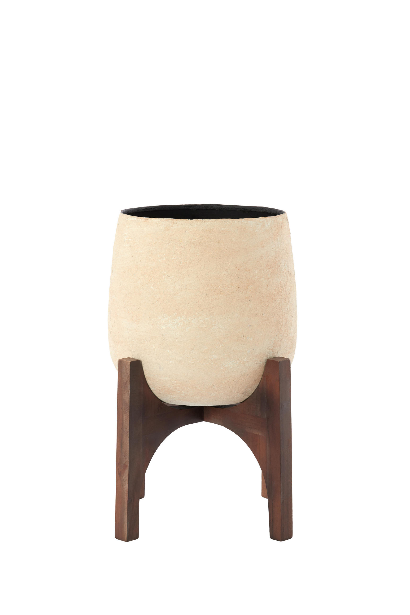 TOPF Karuna Weiß 36/36/50 cm - Weiß, Metall (50cm) - Light & Living