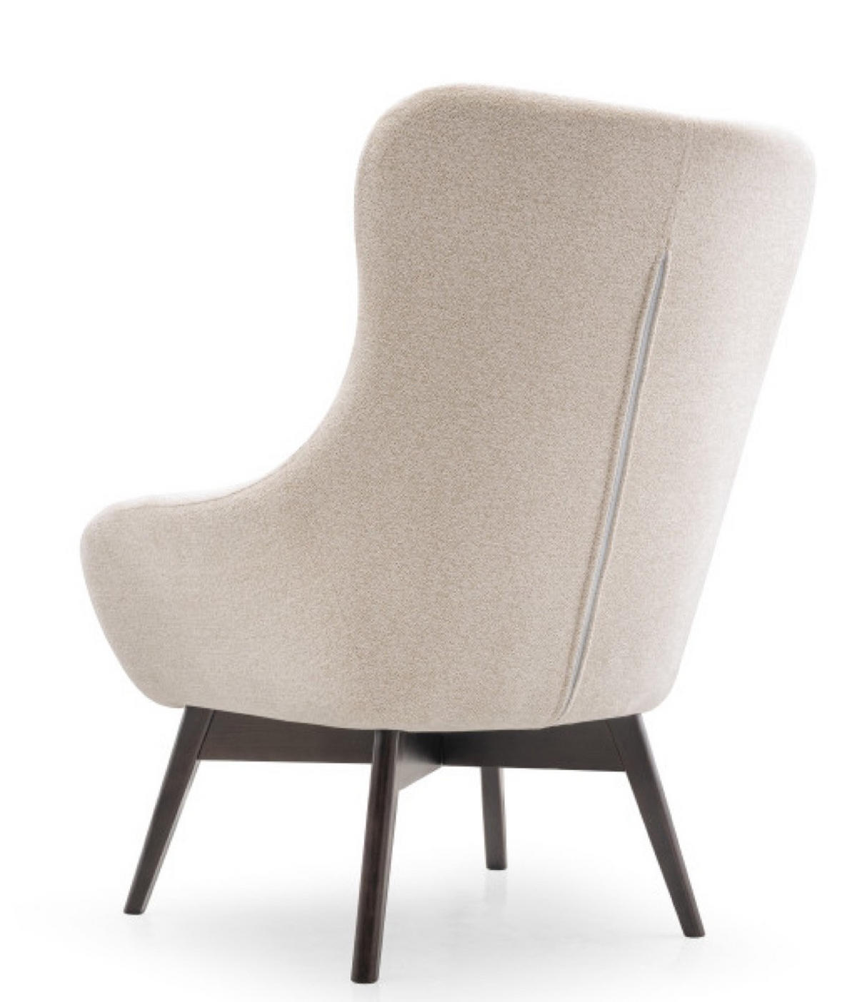 SESSEL Creme Lisa Caro Auf Holzbeinen - Ecru, Textil (88/108/88cm) - Sepro Meble