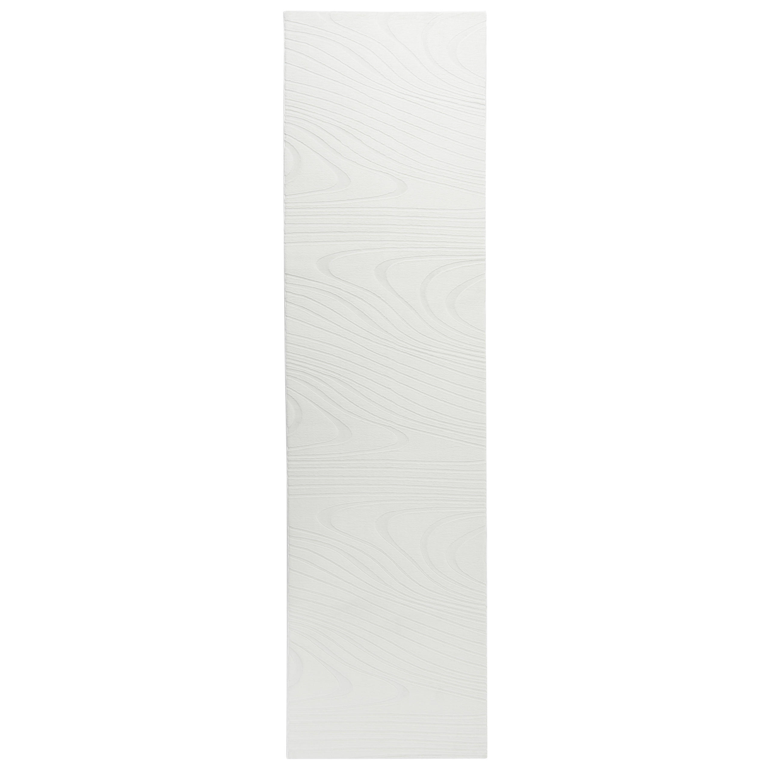 KUNSTFELLTEPPICH Cremeweiß 80/300 cm Ontake - Creme/Weiß, Kunststoff (80/300cm) - Beliani