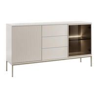 SIDEBOARD - 154 x 39 - holz - beige Ovila - Beige, Glas/Holz (154/83/39cm) - Vente-Unique