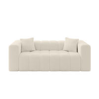 POHOVKA 2-MÍSTNÁ DONY-2 232x90x71 cm Béžová Buklé - černá/písková barva, kompozitní dřevo/textil (232/71/90cm) - ALTDECOR