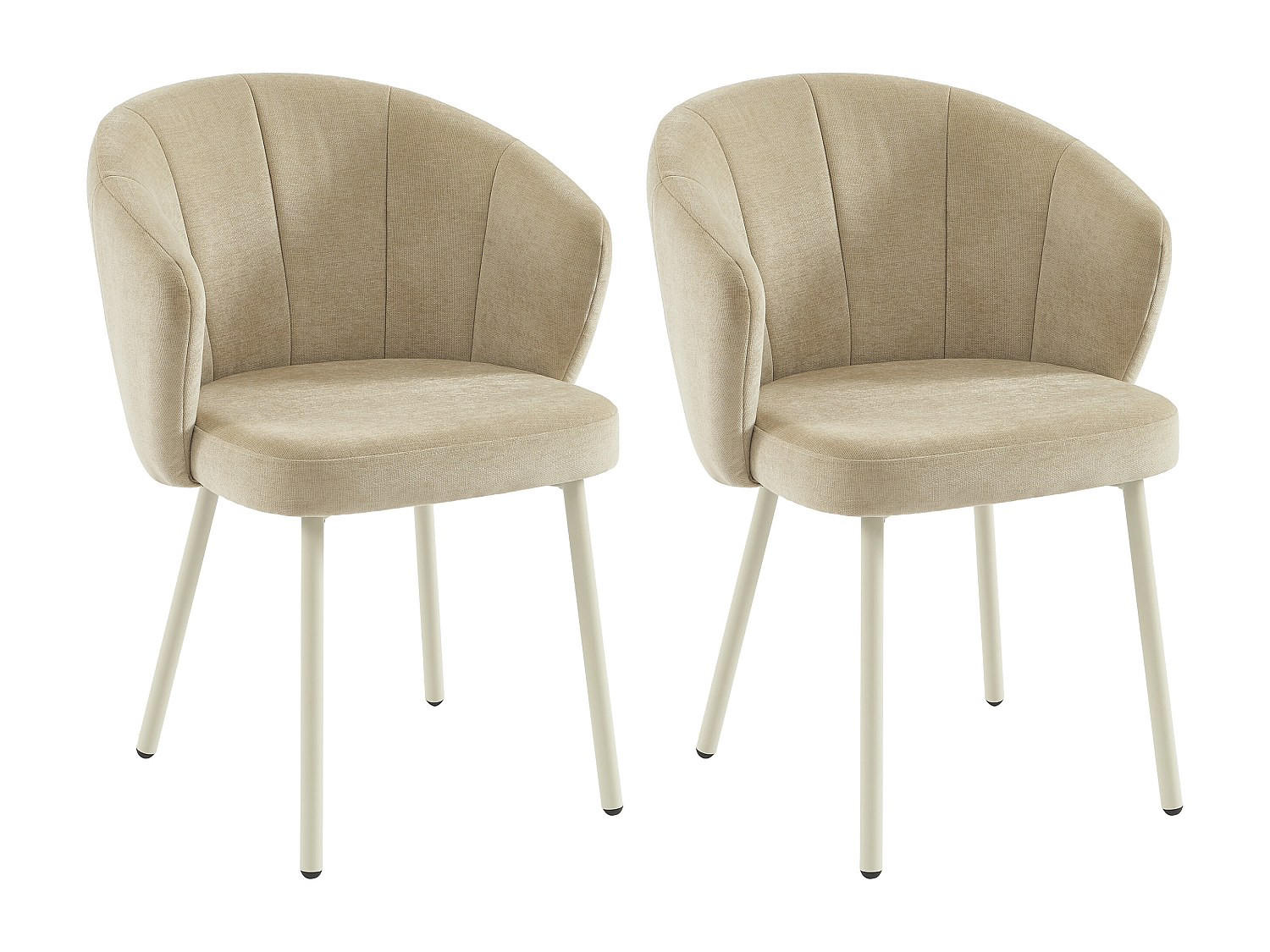 STUHL - 60cm x 62cm - Polyester - beige - TANURY - Beige, Textil (60/78.5/62cm) - Vente-Unique