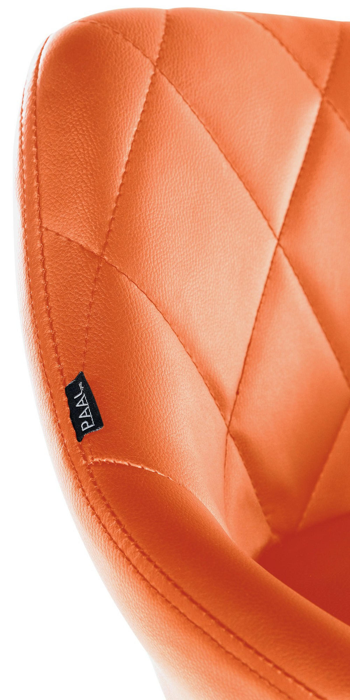ARBEITSHOCKER Lazius Kunstleder orange - Orange, Metall (47/82/49cm) - TPFLiving