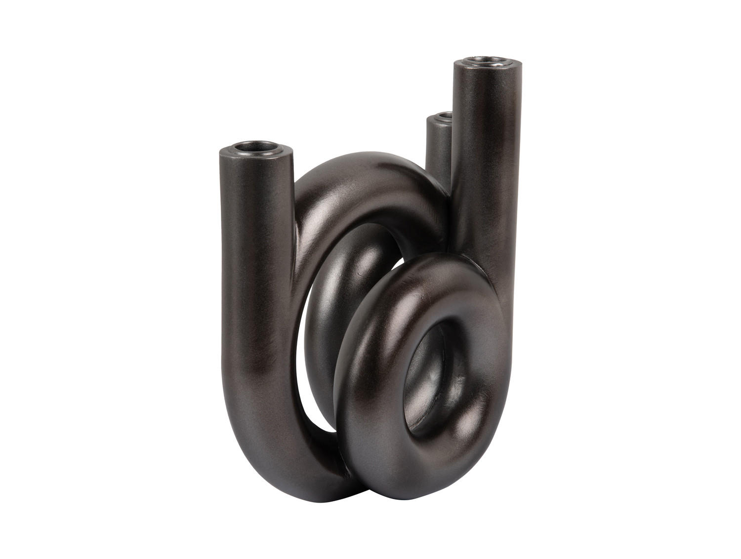KERZENSTANDER Rings 18/12/20 cm - Grau, Kunststoff (12/20/18cm) - Present Time