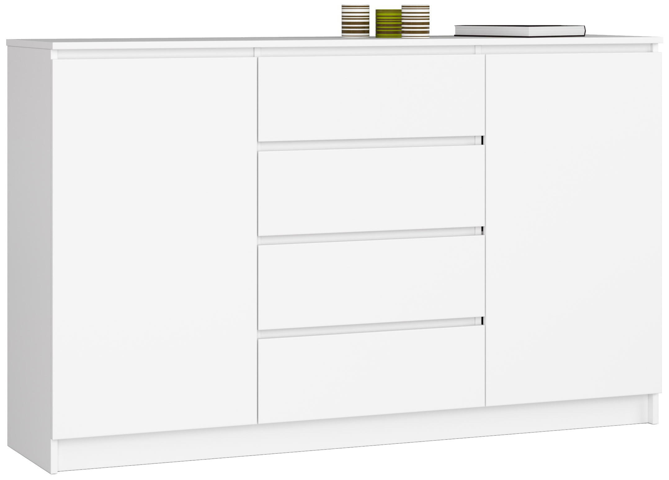 KOMMODE Weiß 160x40x99 cm - Weiß, Holzwerkstoff (160/99/40cm) - Akord