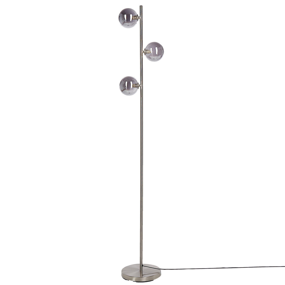 STEHLEUCHTE Ramis 23/23/154 cm - Silberfarben, Metall (23/23/154cm) - Beliani