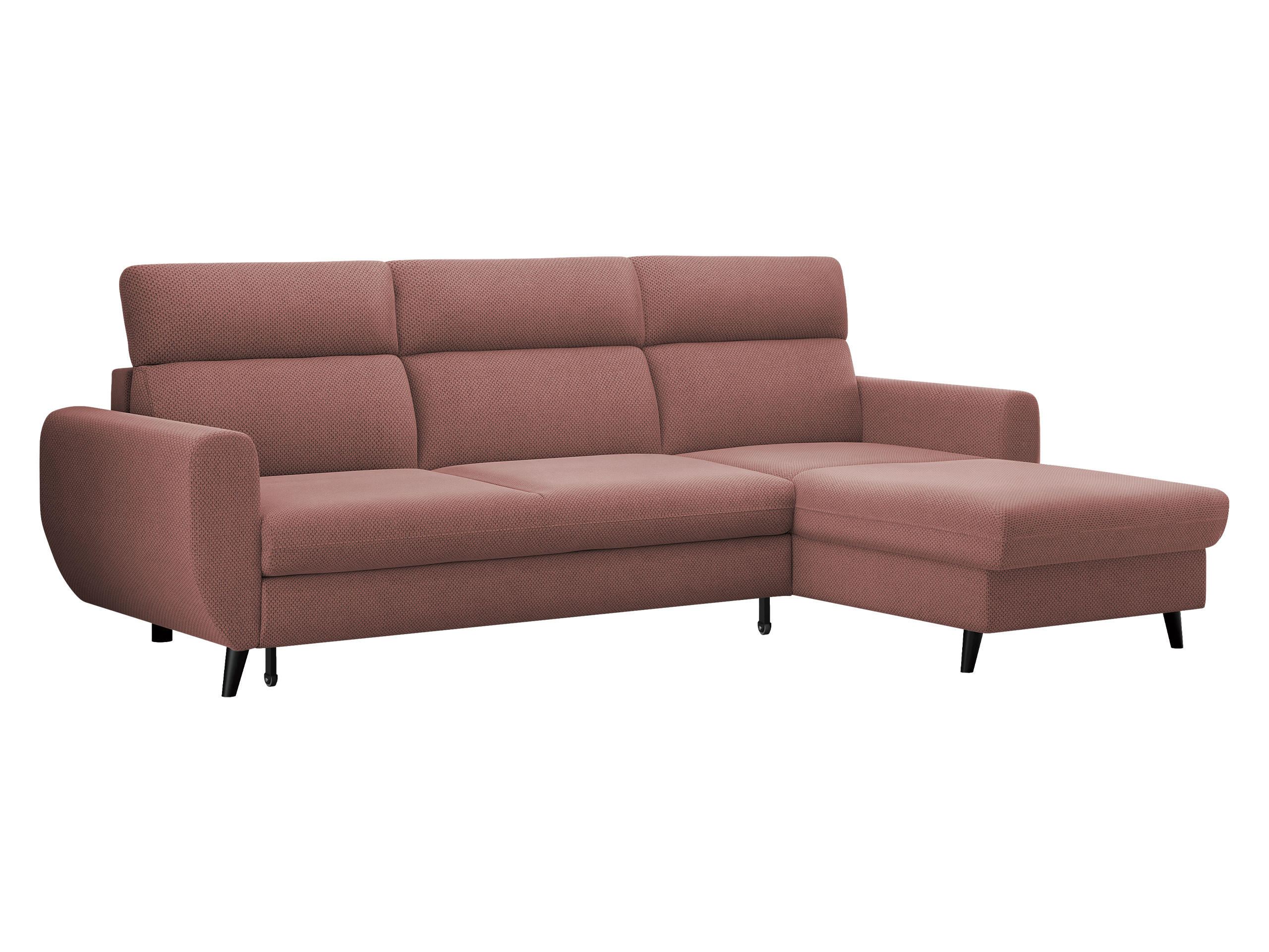 ECKSOFA Torro Mini, Seite: Rechts - Rosa, Holz/Textil (258/168cm) - MIRJAN24
