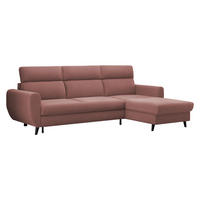 ECKSOFA Torro Mini, Seite: Rechts - Rosa, Holz/Textil (258/168cm) - MIRJAN24