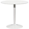 ESSTISCH Runder Küchentisch, Rutschfester Esszimmertisch für 2 Personen Weiß - Weiß, Holzwerkstoff/Metall (80/80/75cm) - HOMCOM