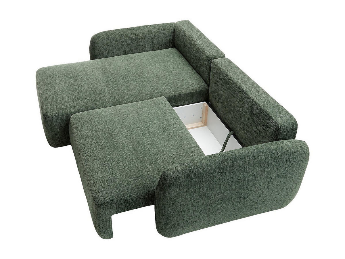 SCHLAFSOFA - 4 Personen - stoff - tannengrün Plufati - Waldgrün, Textil (230/83/165cm) - Vente-Unique