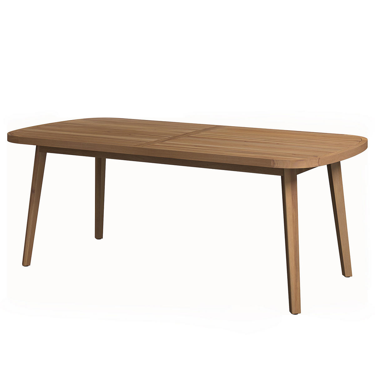 GARTENTISCH - Akazie massiv - Akazie Braun - Braun/Akaziefarben, Holz (100/200/77cm) - home24