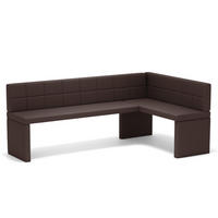 ECKBANK rechts MELVIN Kunstleder, 128/168 cm Braun - Braun, Holz/Kunststoff (128/168cm) - Idohome