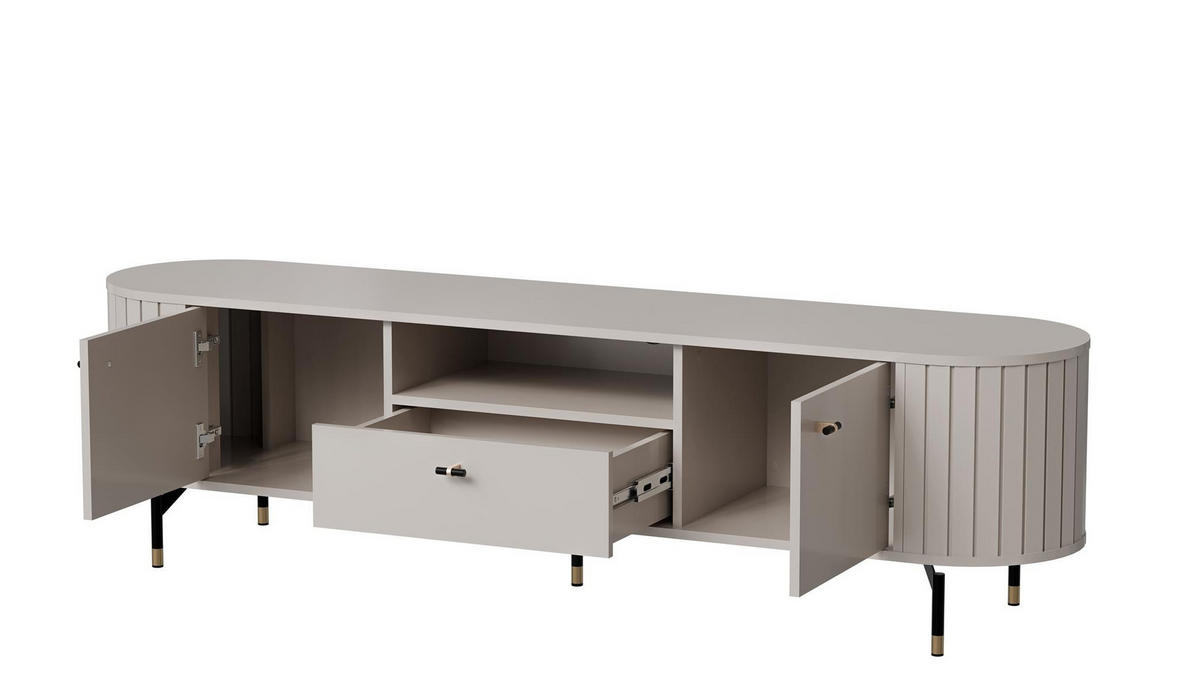 TV-SCHRANK Zante Kaschmir mit Schublade - Kaschmir, Holzwerkstoff (180/49/40cm) - Bettso