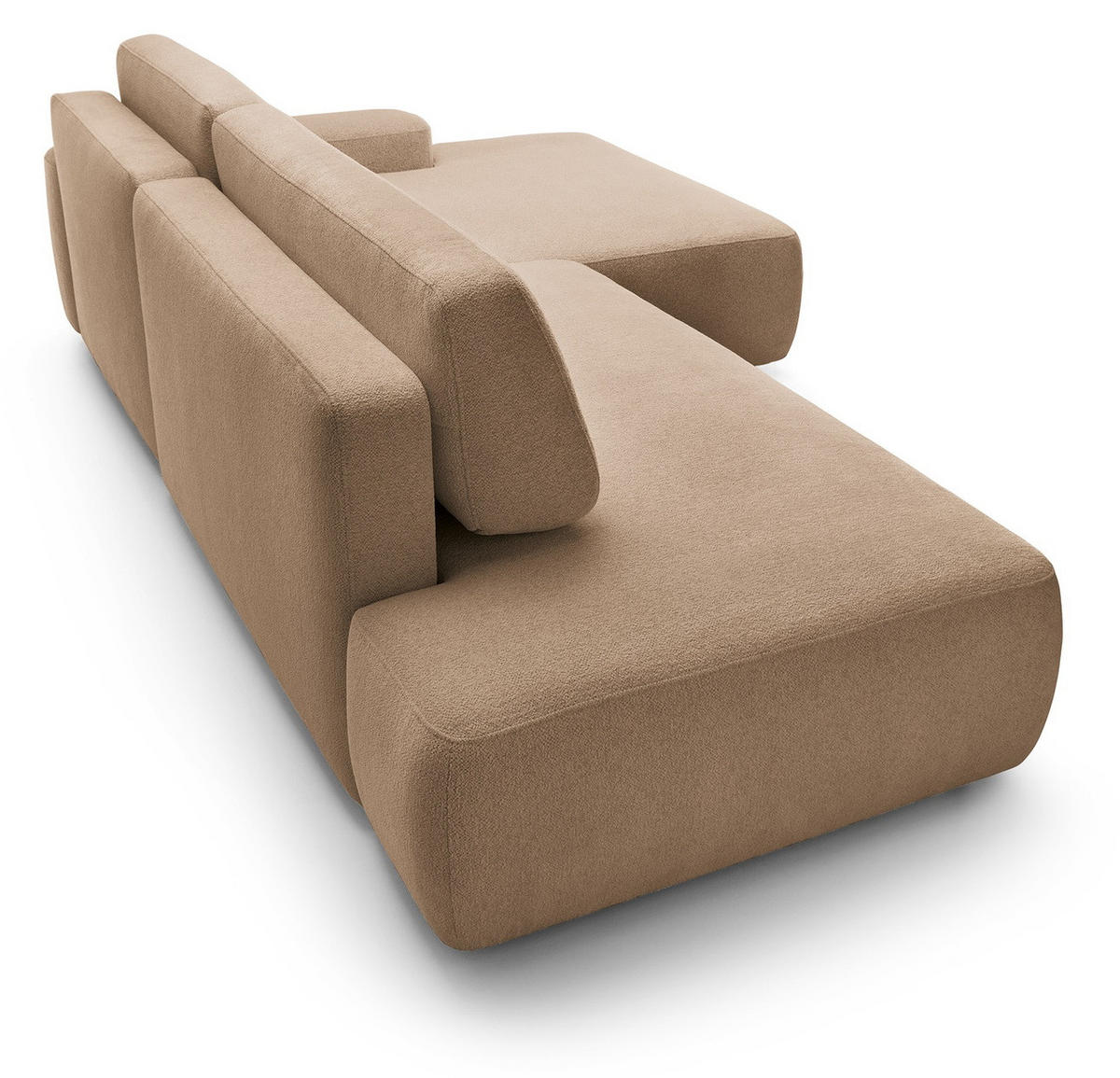 ECKSOFA 275 cm mit Schlaffunktion Orea O, Rechts, Braun - Braun, Holz (164/276cm) - Emporius