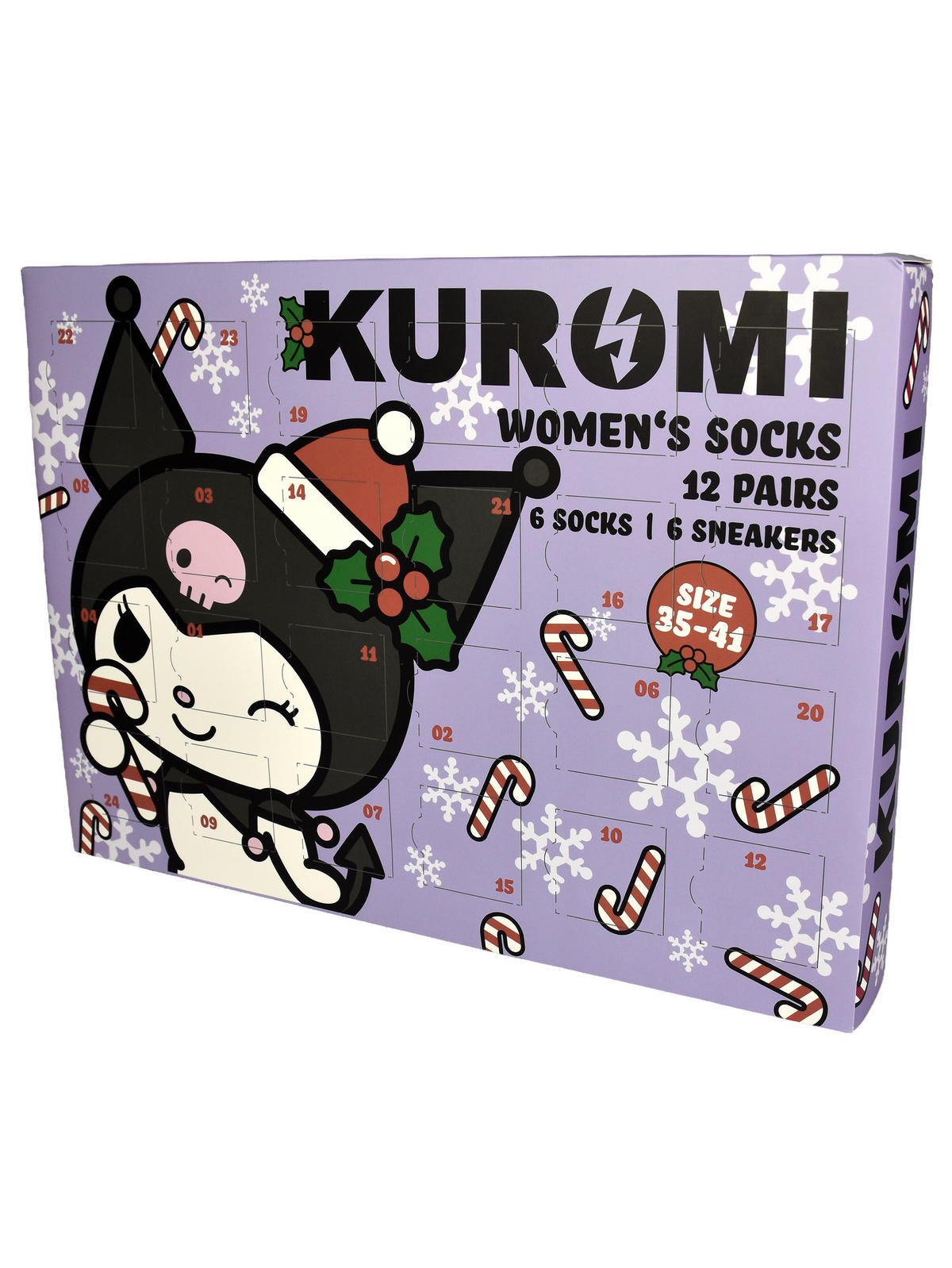 ADVENTSKALENDER Hello Kitty Kuromi mit 12 Paar Socken Größe 35-41 - Multicolor, Textil (37/5/26.5cm) - Hello Kitty