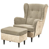 SESSEL - Creme/Schwarz, Holzwerkstoff/Buchenholz (78/102/98cm) - home24