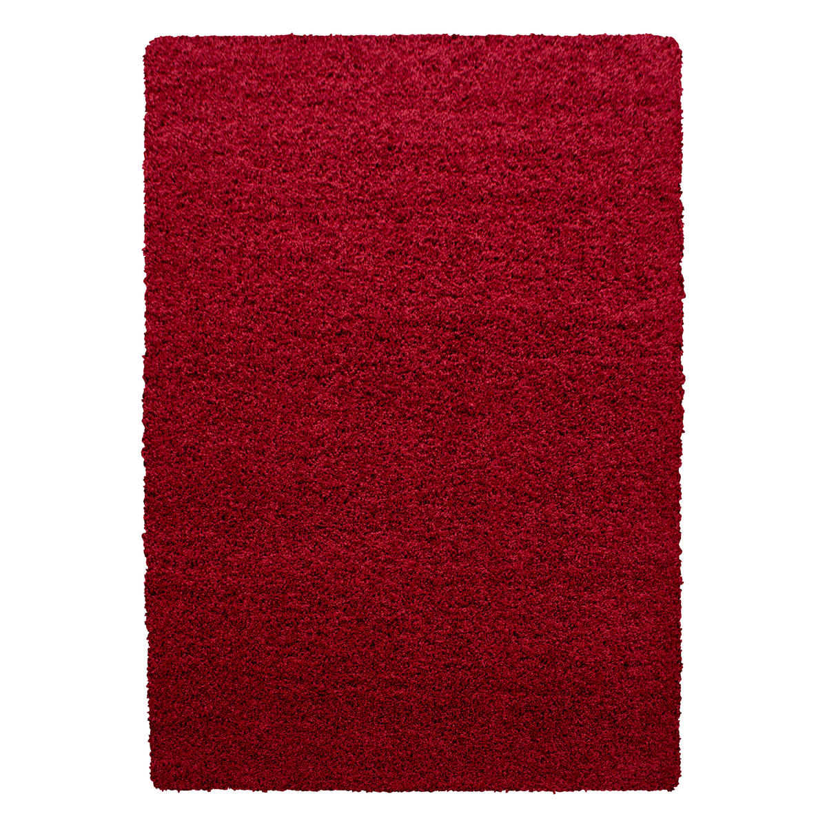 TEPPICH Hochflor Unifarben Polypropylen Wohnzimmer Shaggy Rot Rechteckig 200x290 - Rot, Textil (200/290cm) - KADIMA DESIGN