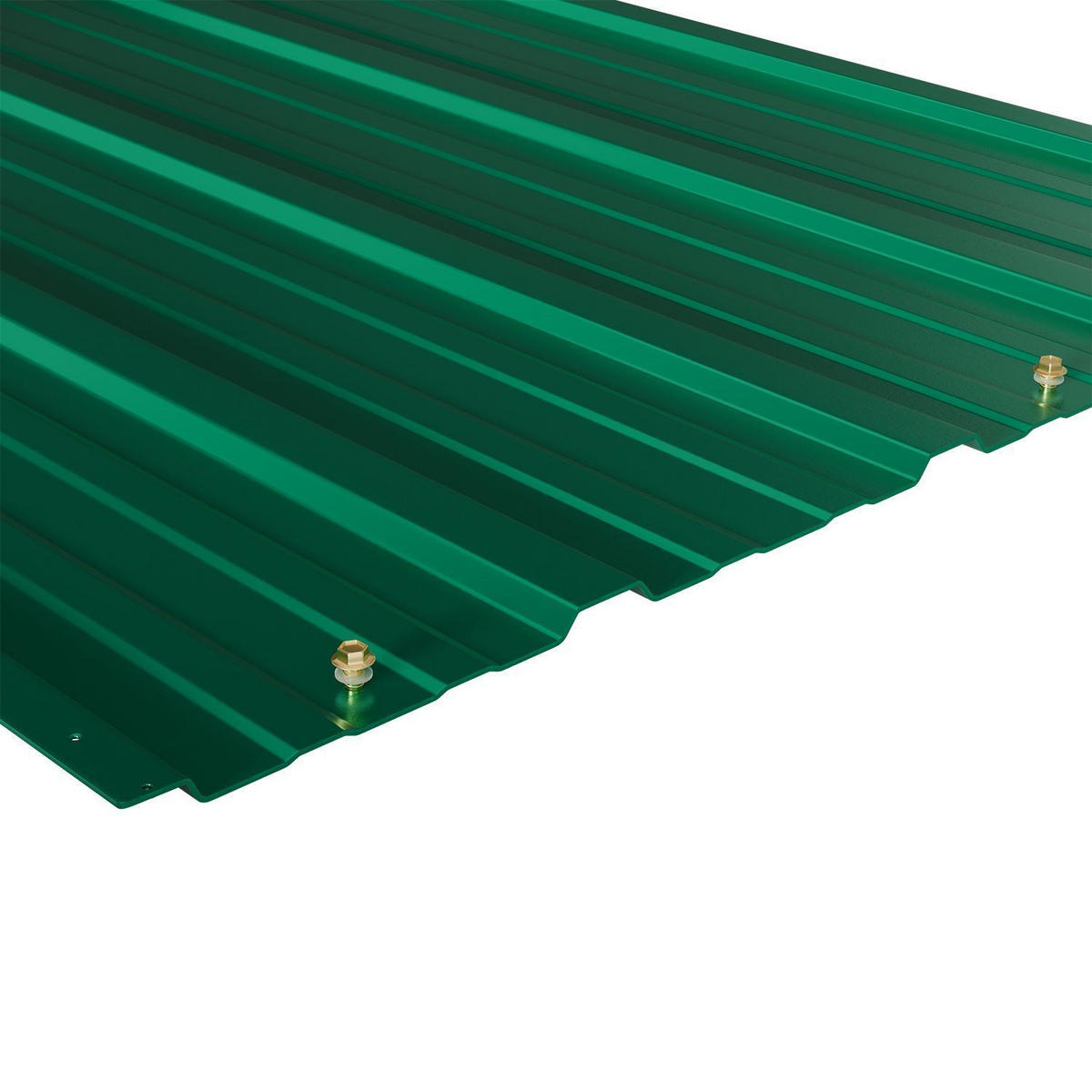 PROFILBLECH Grün 129x45 cm 12er-Set - Grün, Metall (45/129cm) - Juskys