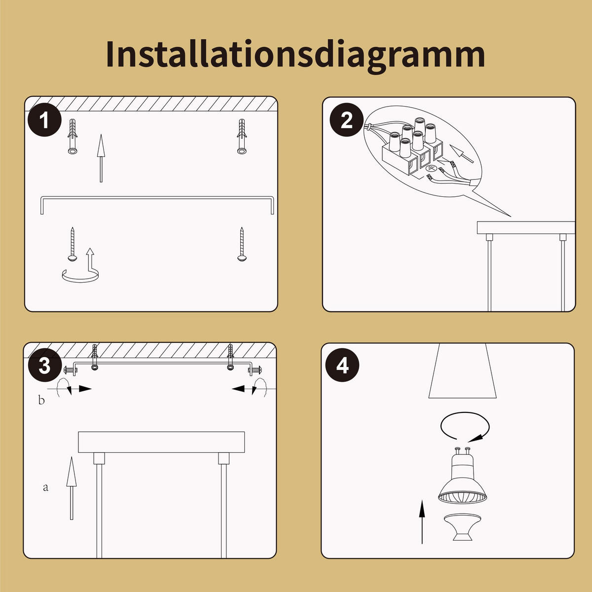 PENDELLEUCHTE Violet 110/7/160 cm - Goldfarben, Metall (110/7/160cm) - ZMH
