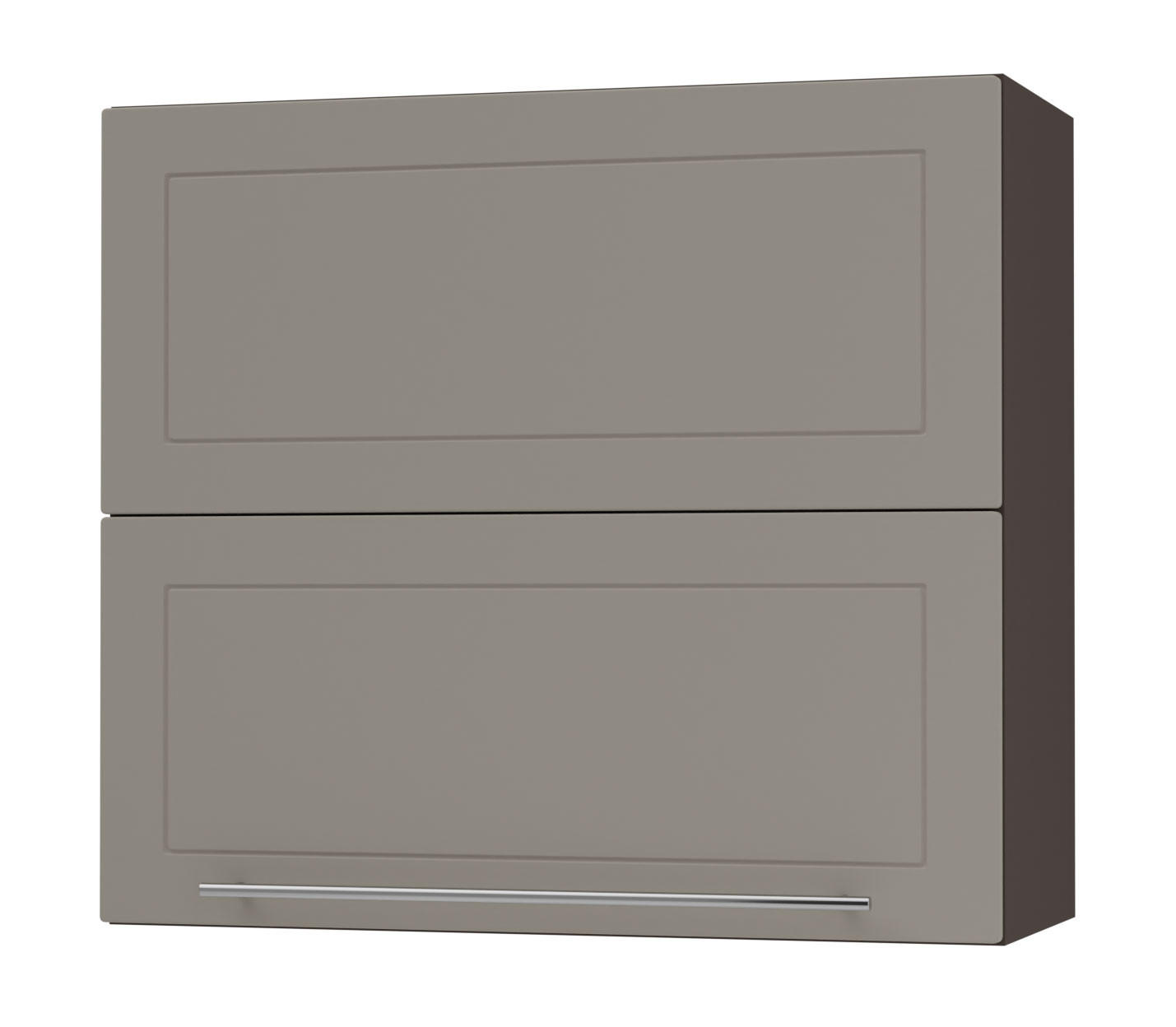 KÜCHENHÄNGESCHRANK Kvantum W8B/80 Beige Matt / Lava Matt 80 / 32,5 / 72cm - Dunkelgrau/Beige, Holz/Holzwerkstoff (80/72/32.5cm) - Feldmann-Wohnen