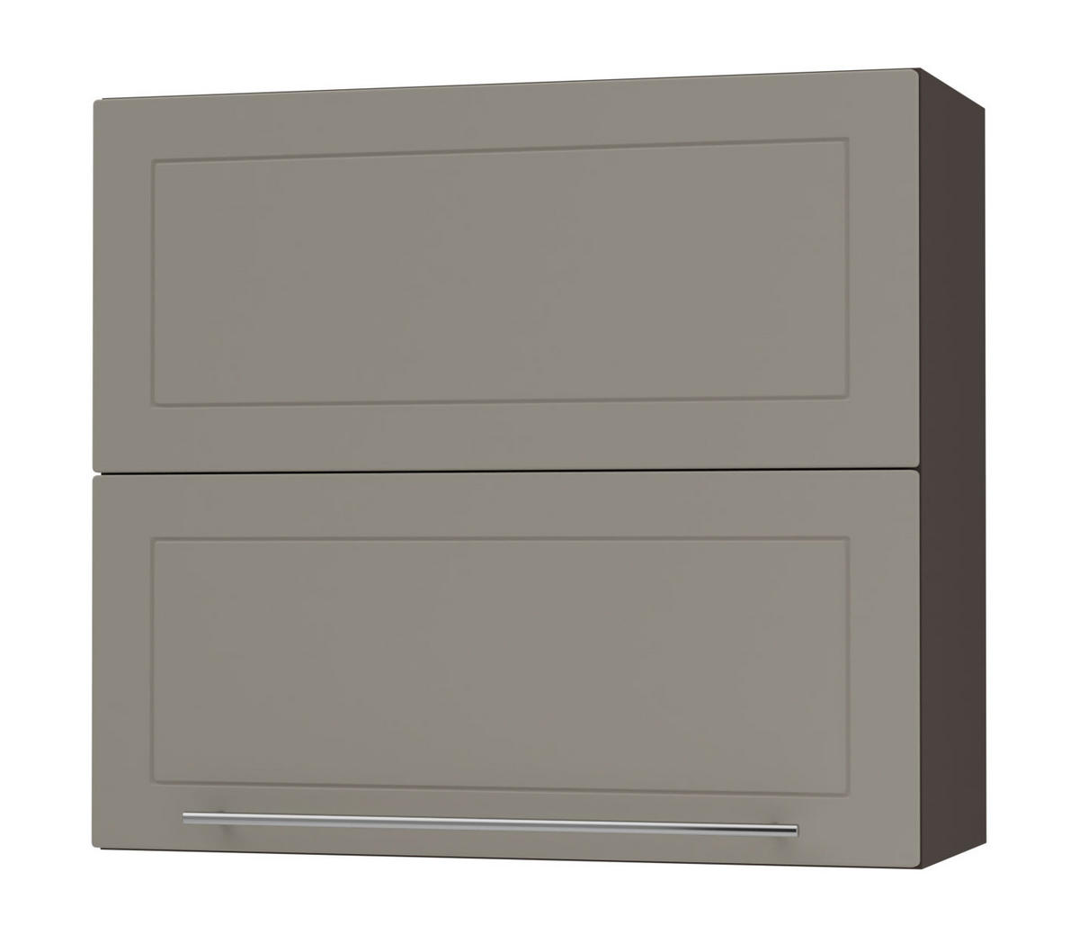 KÜCHENHÄNGESCHRANK Kvantum W8B/80 Beige Matt / Lava Matt 80 / 32,5 / 72cm - Dunkelgrau/Beige, Holz/Holzwerkstoff (80/72/32.5cm) - Feldmann-Wohnen
