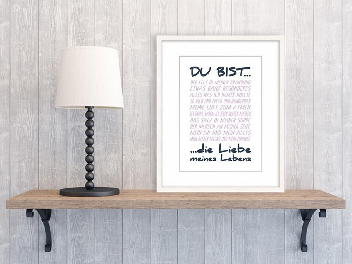 POSTER DIN A4 21x29,7 cm Spruch Liebe - Weiß, Papier (21/29.7/2cm) - artissimo
