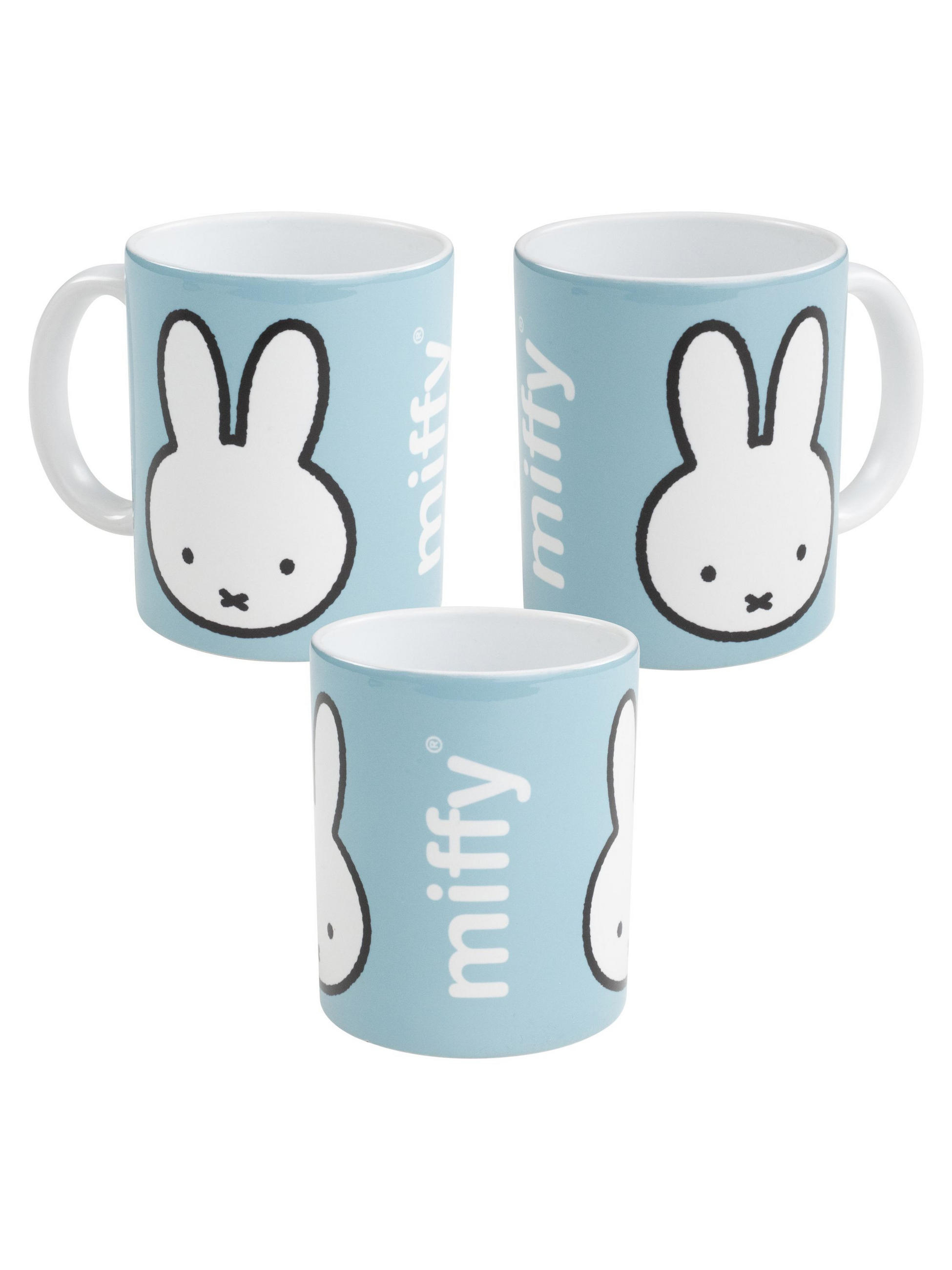 KAFFEEBECHER Miffy Hase Blau 320 ml - Blau, Keramik (0.32L) - United Labels