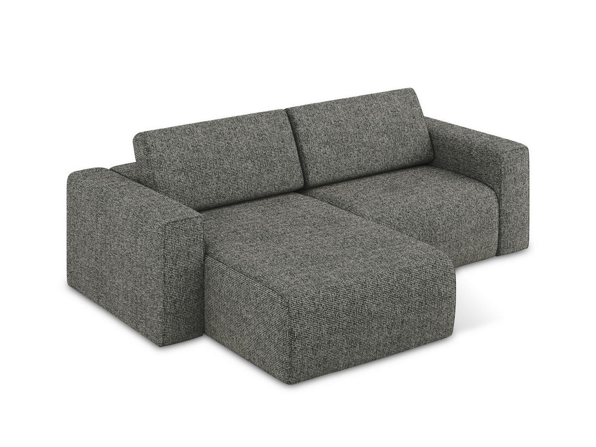 ECKSOFA Links Strukturstoff Stoff Grau - Dunkelgrau/Beige, Kunststoff/Textil (167/224cm) - Makamii