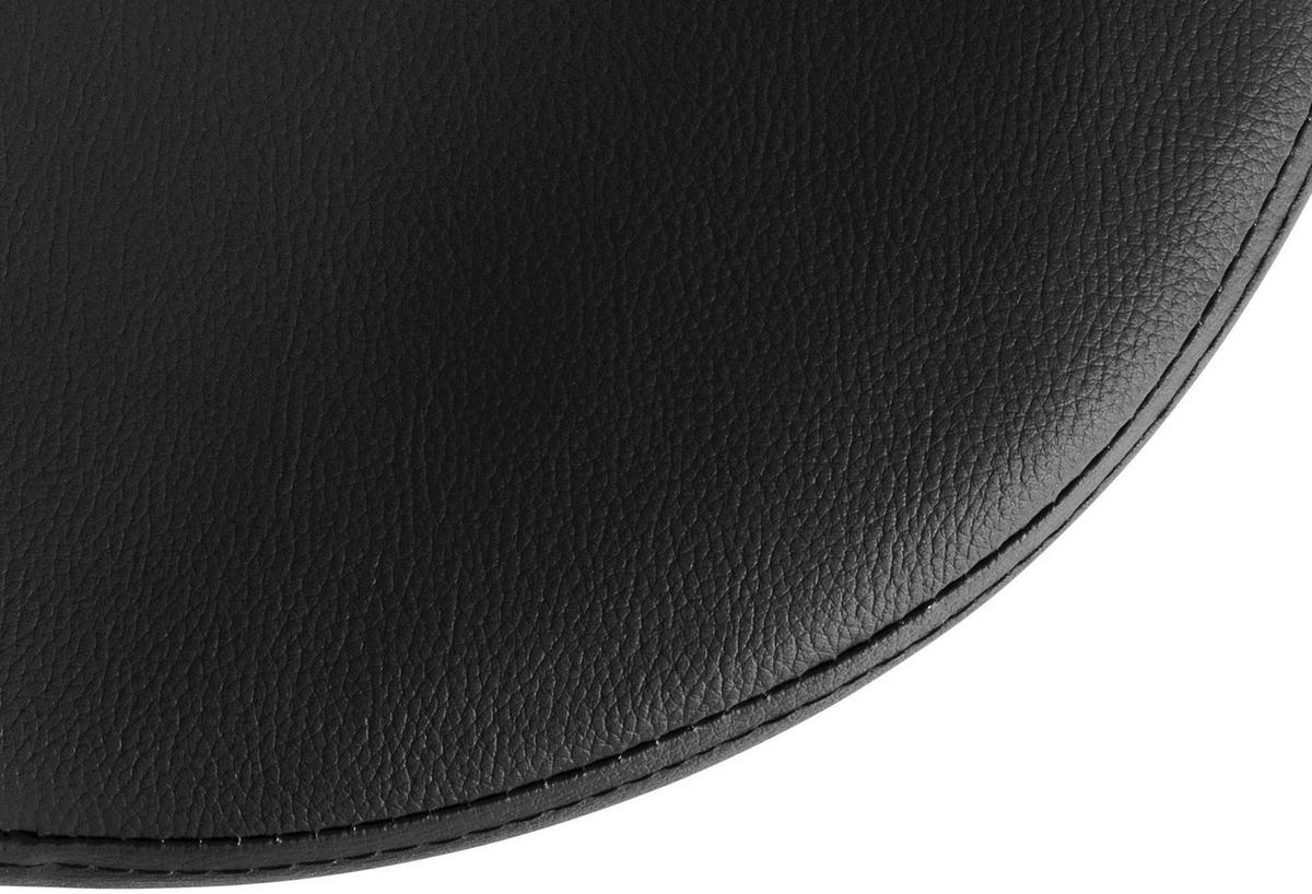 BARHOCKER Lederlook schwarz - Schwarz, Textil/Metall (38.5/60/38.5cm) - CLP