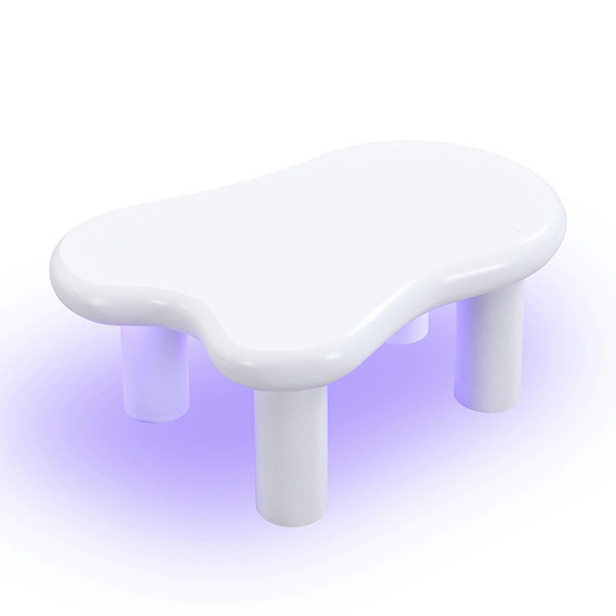 COUCHTISCH DE-048 Cloud Weiß - Weiß, Holzwerkstoff (66/98/40cm) - ComfortXL