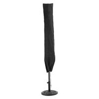 SCHUTZHÜLLE für Sonnenschirm aus Oxford-Gewebe mit PVC in Schwarz wasserdicht UV-beständig mit Reißverschluss und Kordelzug 30/48 × 185 cm - Schwarz, Kunststoff (30/185cm) - Livingandhome