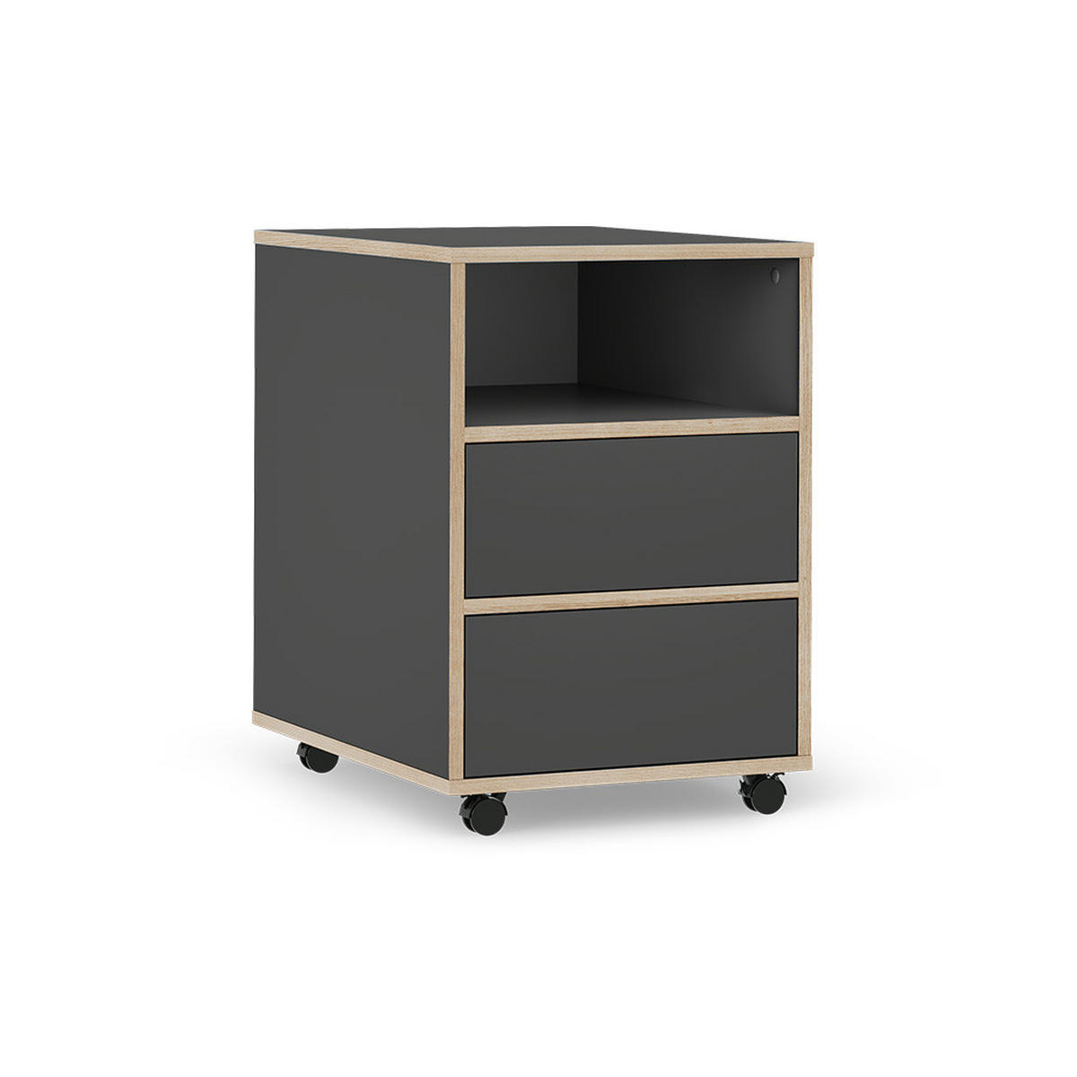 VÁLCOVÁ KARTOTÉKA Tetrix Antracit - antracitová/béžová, kompozitní dřevo (42/60.5/55cm) - Vicco