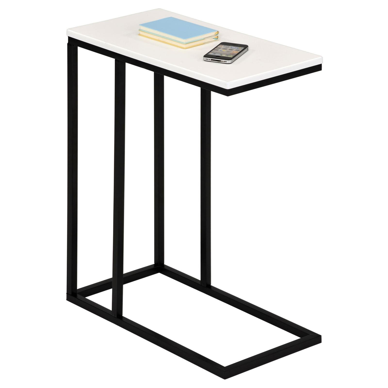 Idimex Beistelltisch Weiß, Schwarz 46x61x26 cm