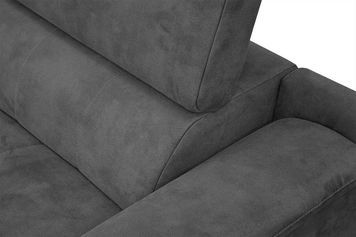 ECKSOFA FIERO 4-Sitzer, dunkelgrau - Dunkelgrau/Schwarz, Holzwerkstoff/Textil (158/269cm) - Courtois Laville