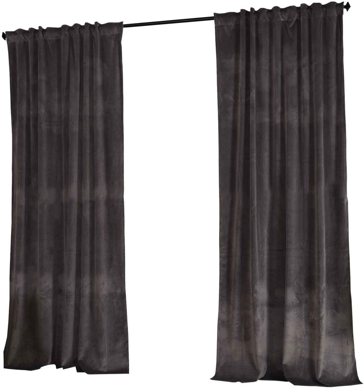 VORHANG 2ER SET MILANO HxB 280x135 cm Grau - Grau, Textil (135/280cm) - Gardinenbox